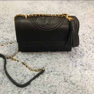 Tory Burch Fleming Small Convertible Crossbody Bag Black